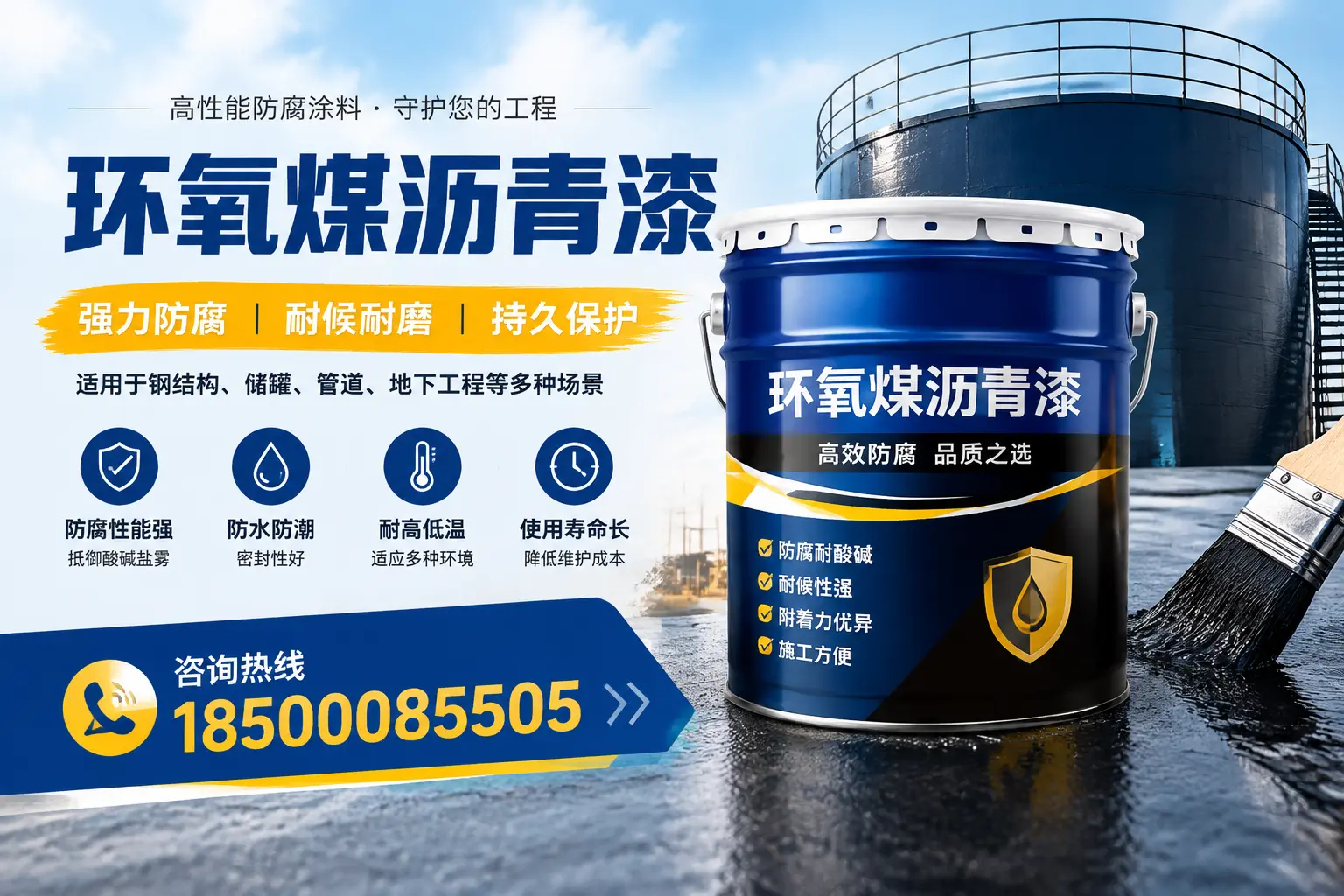 环氧煤沥青漆在工业中的应用，铁东企业的选择